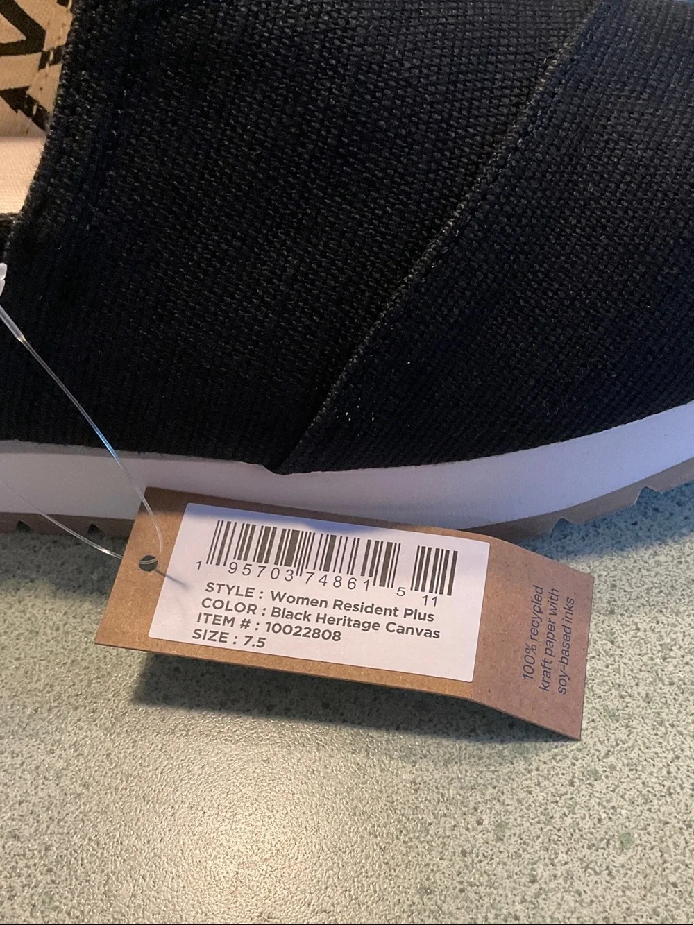 Toms Black Canvas Women's Espadrille Slip-On Shoes